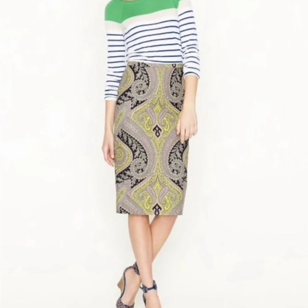 J.Crew‎ Sovereign Paisley Pencil Skirt